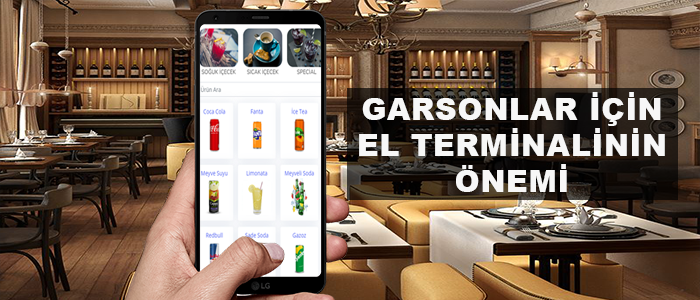 garson el terminali, adisyon sipariş terminali, garson adisyon sipariş cihazı
